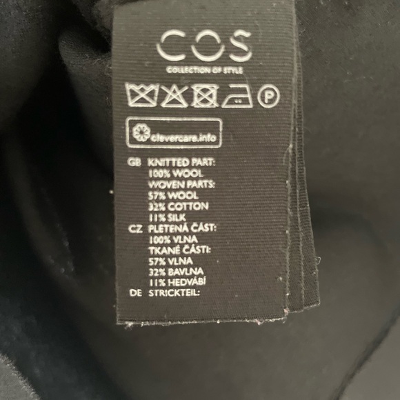 COS merino wool + silk shift dress XS / S - Picture 7 of 7